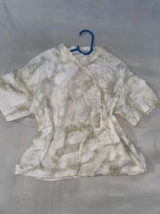 Tie-Dye Mandarin Collar
