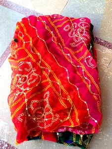 Trending multi colour gujarati bandni sqvence sare