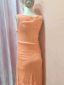 Orange Sleeveless Kurta