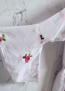 Floral Embroidered White Dress