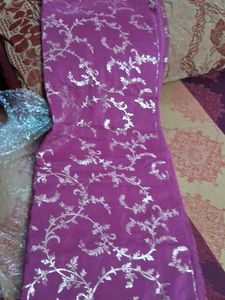 Elegant Pink &amp; Silver banarsi saree