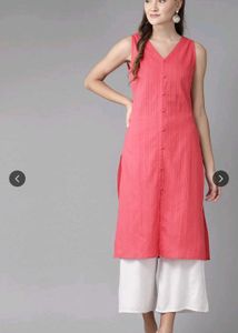Anayna Women Pink Kurta L size