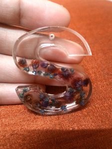 Blooming Flower Resin Keychain