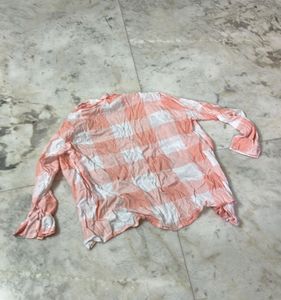 Pink &amp; White Plaid Button-Up Shirt