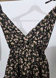 Floral Halter Neck Mini Dress