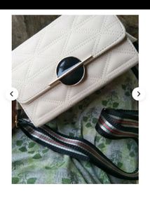 Quilted White Crossbody Bag