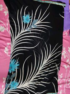 Boho Chic Floral Print Sheer Saree