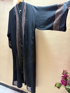 imported Black Abaya with Embellishments