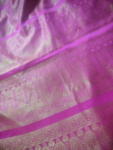 Vibrant Pink Brocade Saree.
