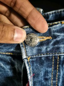 Distressed Blue Jeans