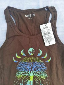 Brown Shein Racerback Tank Top