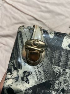 Eiffel Tower Print Wallet Clutch