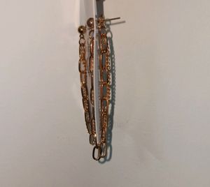 Double layer chain &amp; Tassel Design - Earrings