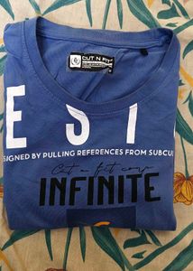 Men's Blue Graphic T-Shirt