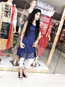 One Piece Dress Navy Blue Polka Dot Net |