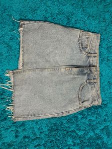 Light Wash Denim Mini Skirt