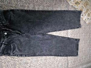 Grey Acid Wash Denim Jeans