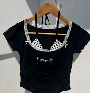 Pinteresty Black Lace Top