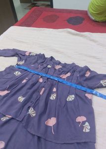 Purple Floral Print  top