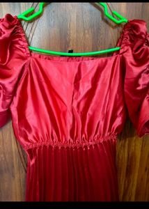 U&amp;F Crepe Maxi Dress (Maroon)