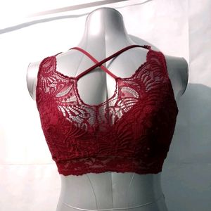 (564)Rust Red Bra 34