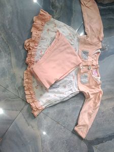 Cute Baby Girl's Cotton Pajama Set