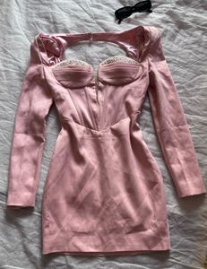 Elegant Pink Corset Mini Dress
