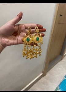 Gold-Tone Statement Chandelier Earrings