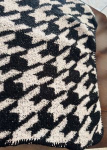 Black &amp; White Patterned Scarf