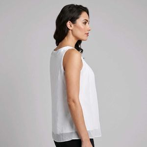 Elegant White Sleeveless Top