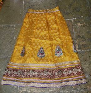 Yellow Embroidered kids Lehenga Choli