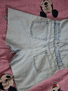 Light Wash Denim Short Jumpsuit