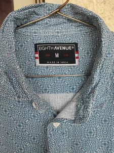 Stylish Blue Patterned Shirt
