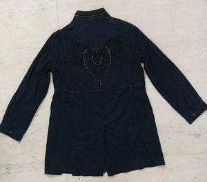 Stylish Navy Blue Trench Coat