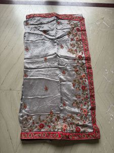 Embroidered Silk Saree