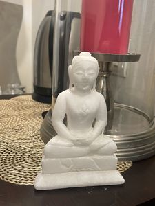 Pure White Marble Statue Of Buddha