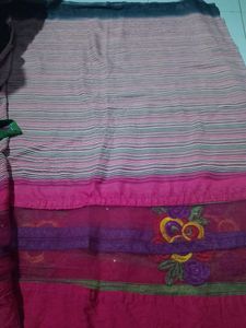 " Discount Offer"Net Saree With Blouse