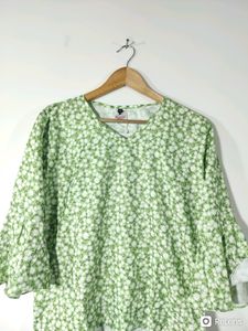 Green Printed Casual Top (Women)