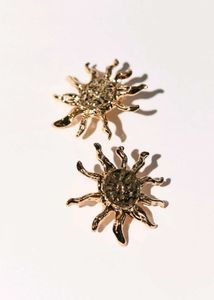 Gold Sun Earrings