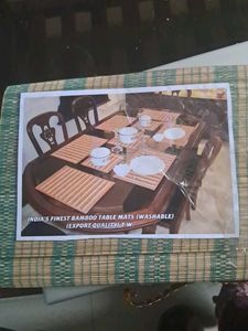 Bamboo Dining Table Mats Washable