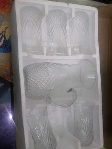 Crystal Pitcher &amp; Glass Set