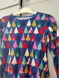 Cute Christmas Tree Print Dress