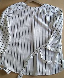Striped Tie Sleeve Top