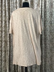 Comfortable Beige Textured T-Shirt