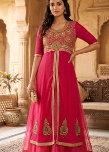 Elegant Pink Ethnic Gown