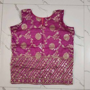 Stunning Fuchsia Brocade Short kurta