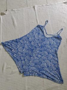 Boho Blue Floral Romper