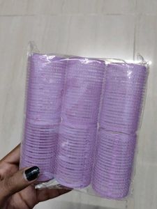 Purple Hair Rollers 6 Set