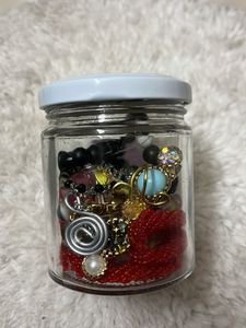 Assorted Jewelry Collection in Jar