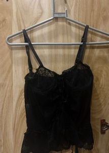 Black Lace Bralette Corset